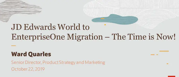 JD Edwards World to EnterpriseOne Migration